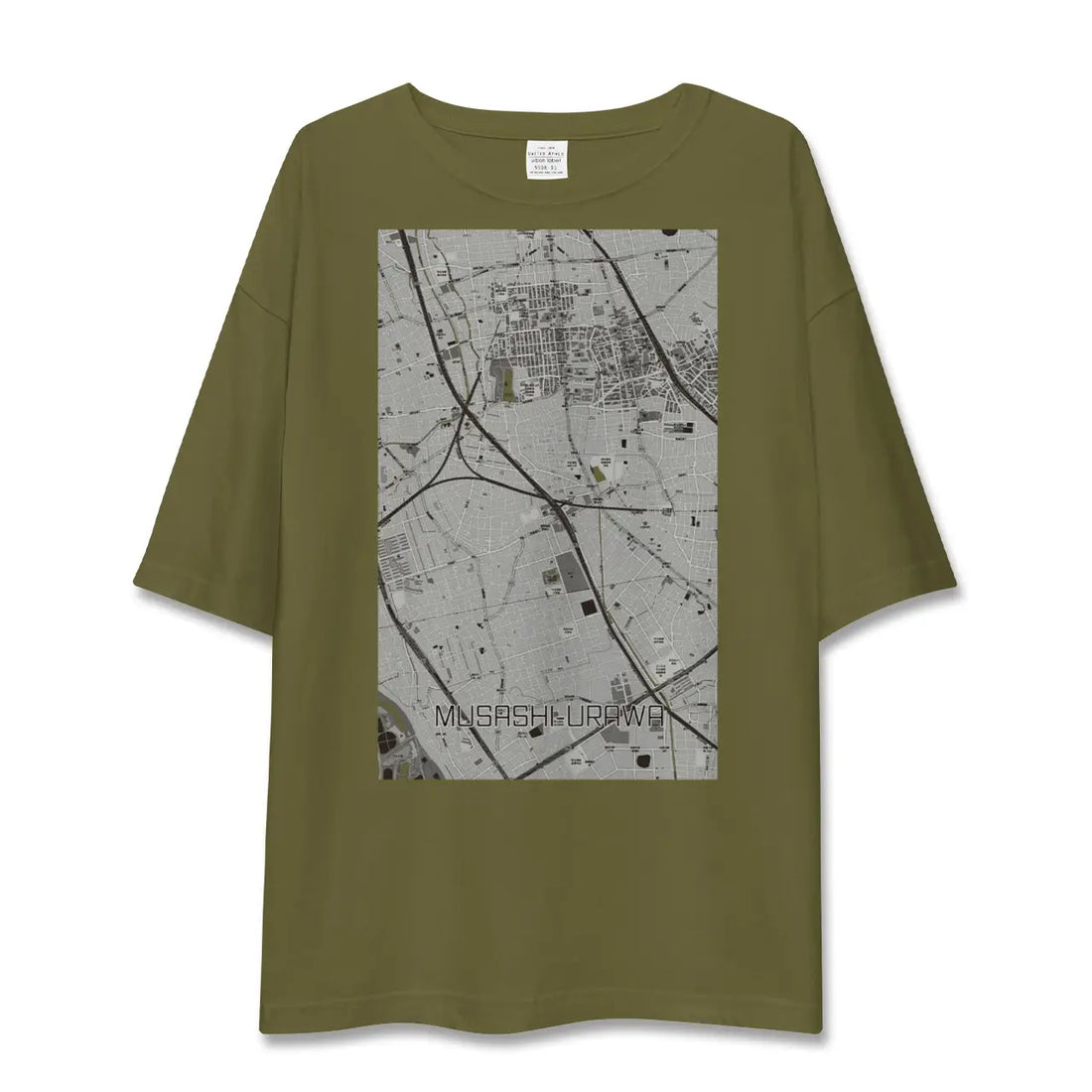 【武蔵浦和(埼玉県)】地図柄ビッグシルエットTシャツ