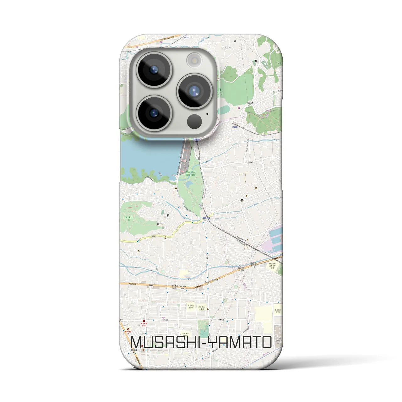 【武蔵大和】地図柄iPhoneケース（バックカバータイプ・ナチュラル）iPhone 15 Pro 用