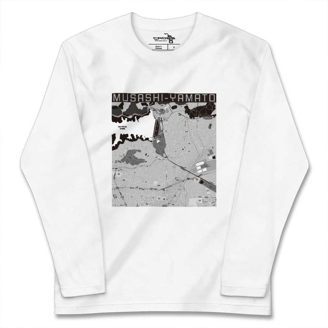 【武蔵大和(東京都)】地図柄ロングスリーブTシャツ