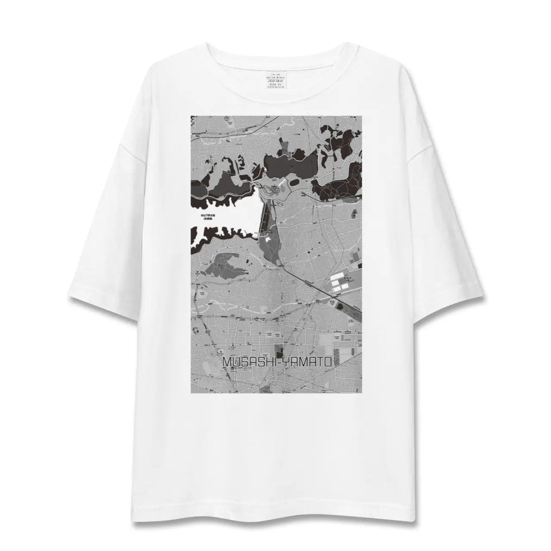 【武蔵大和(東京都)】地図柄ビッグシルエットTシャツ