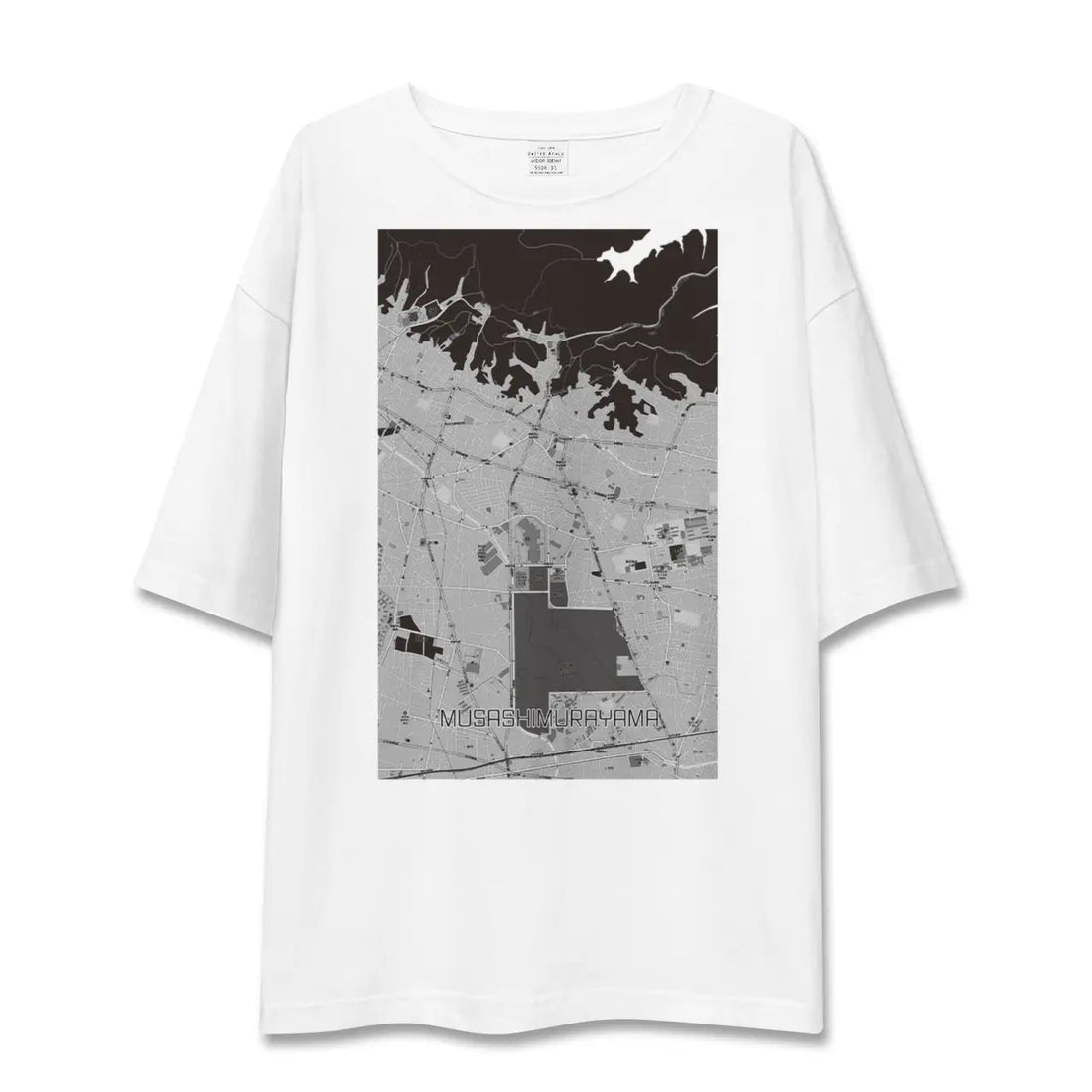 【武蔵村山(東京都)】地図柄ビッグシルエットTシャツ