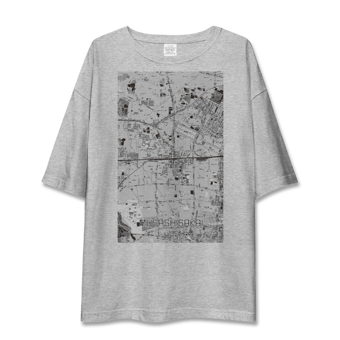 【武蔵境2（東京都）】地図柄ビッグシルエットTシャツ