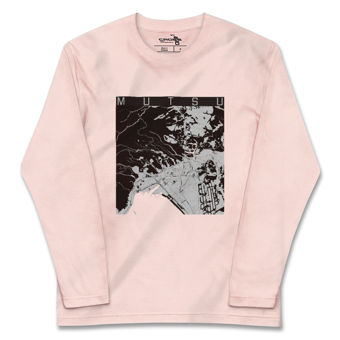 【むつ(青森県)】地図柄ロングスリーブTシャツ
