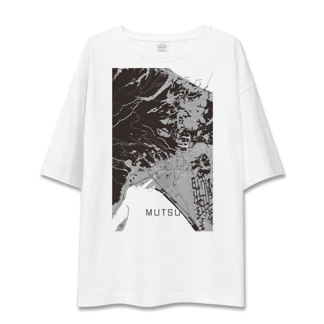 【むつ(青森県)】地図柄ビッグシルエットTシャツ