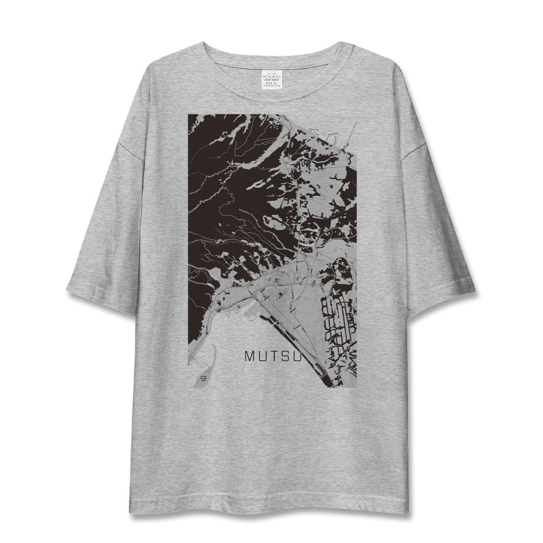【むつ（青森県）】地図柄ビッグシルエットTシャツ