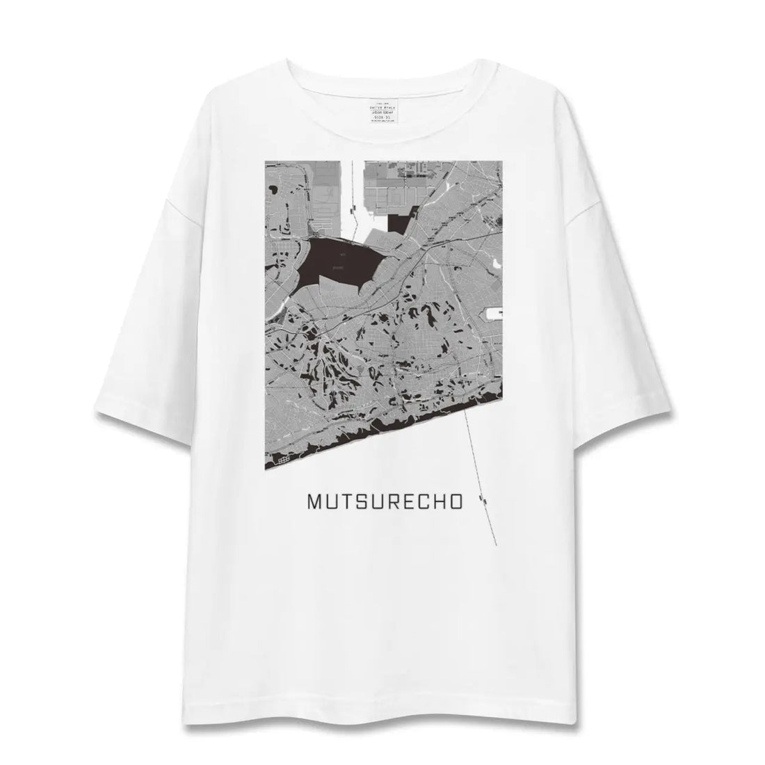 【六連町（愛知県）】地図柄ビッグシルエットTシャツ