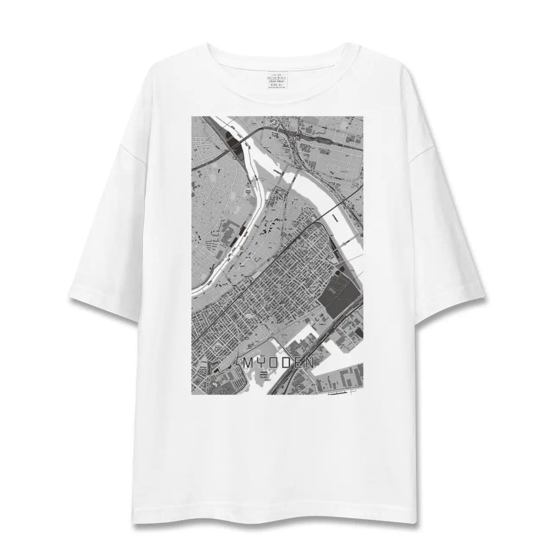 【妙典(千葉県)】地図柄ビッグシルエットTシャツ