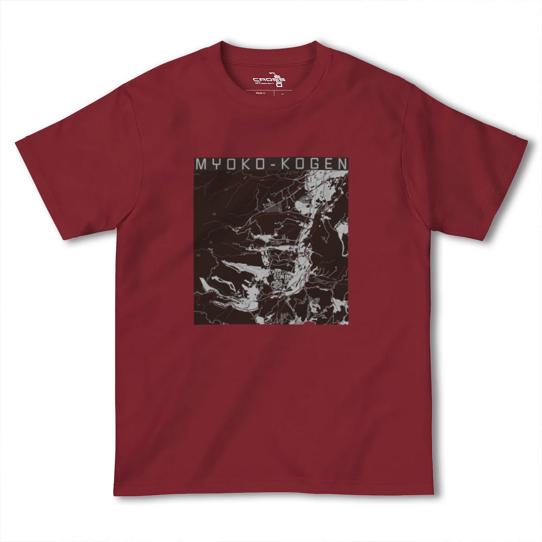 【妙高高原(新潟県)】地図柄ヘビーウェイトTシャツ