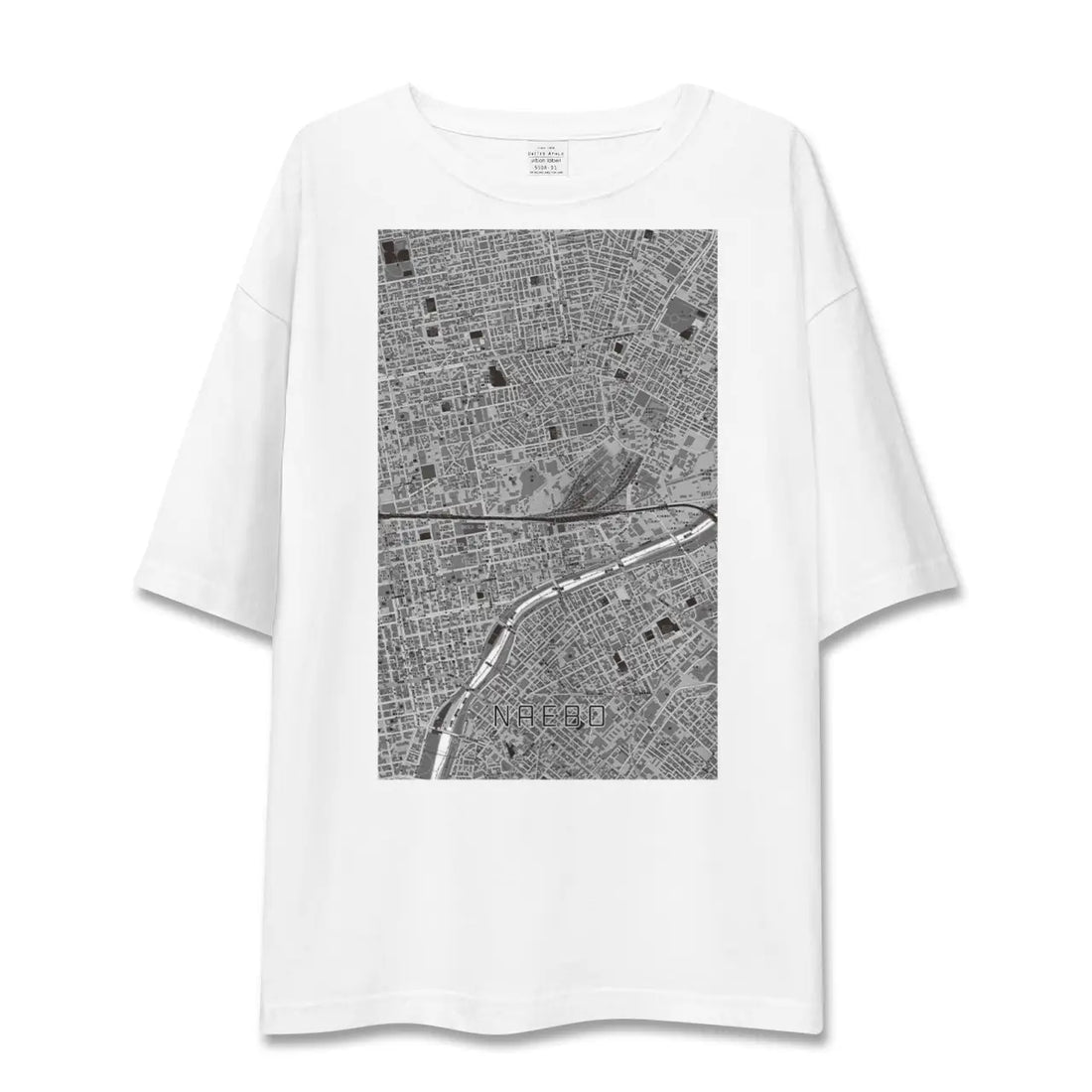 【苗穂(北海道)】地図柄ビッグシルエットTシャツ