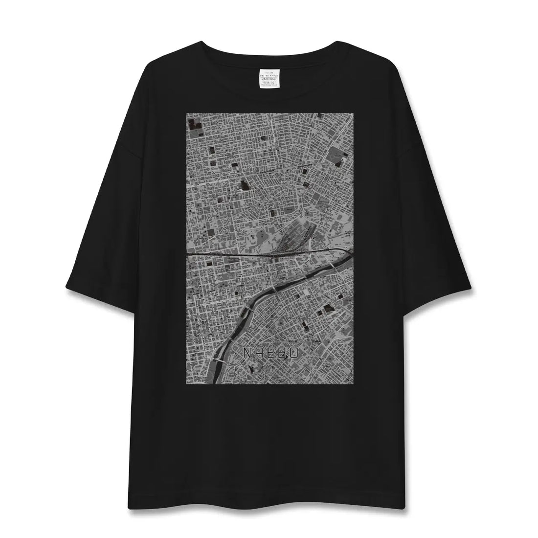 【苗穂(北海道)】地図柄ビッグシルエットTシャツ