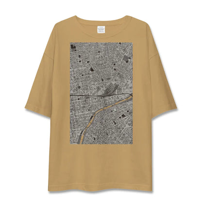 【苗穂（北海道）】地図柄ビッグシルエットTシャツ