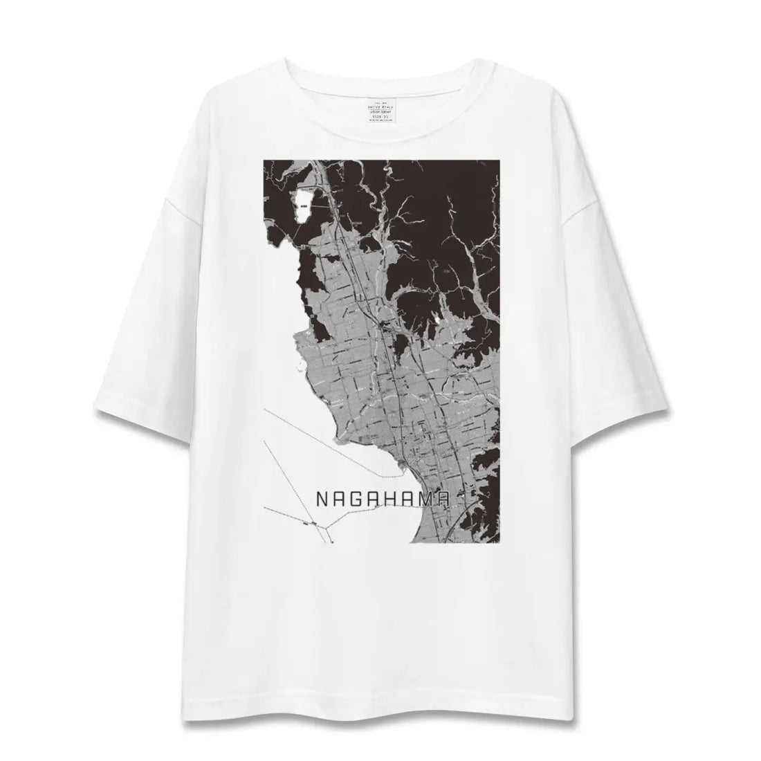 【長浜(滋賀県)】地図柄ビッグシルエットTシャツ