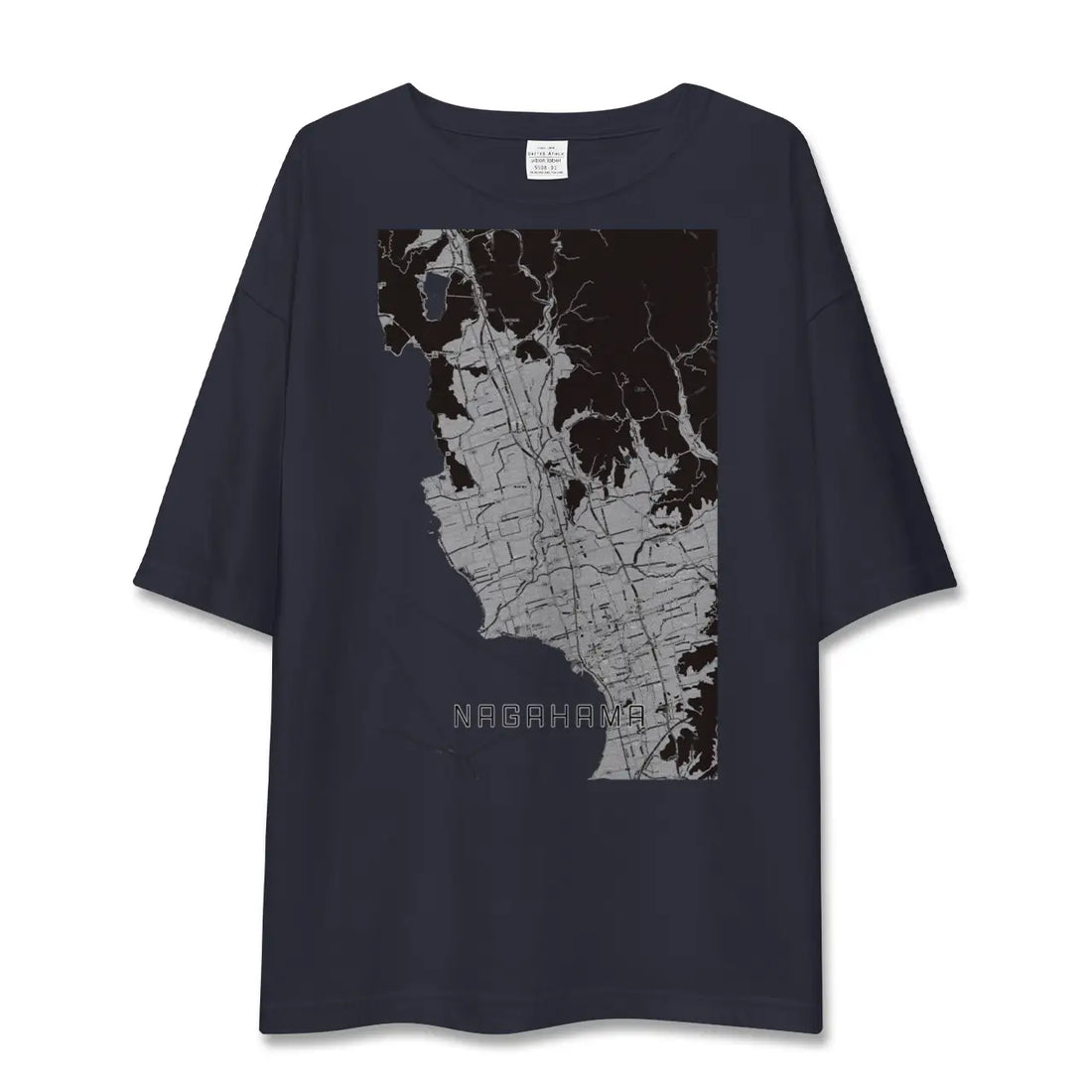 【長浜（滋賀県）】地図柄ビッグシルエットTシャツ
