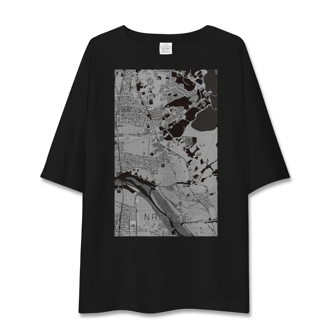 【長池(京都府)】地図柄ビッグシルエットTシャツ
