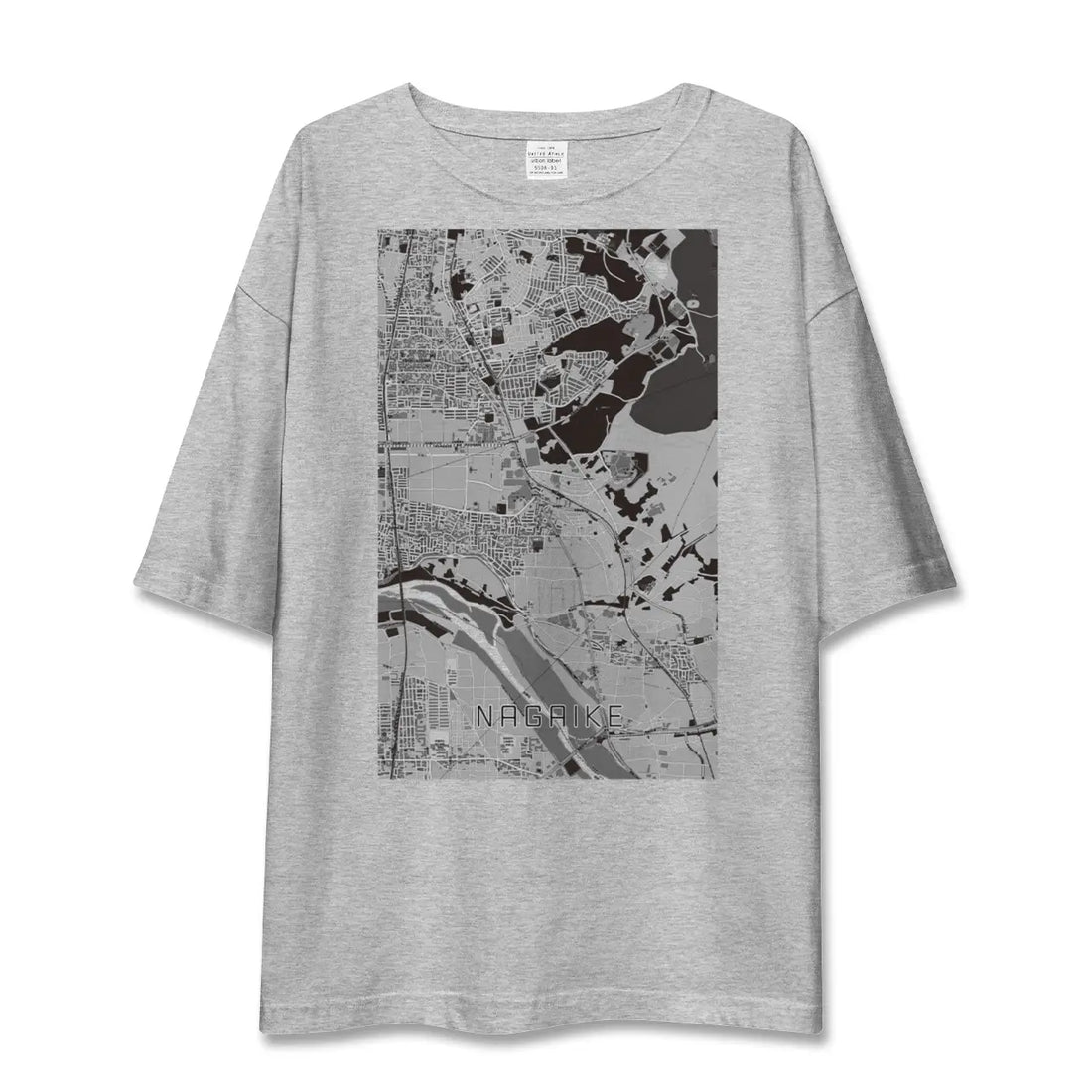 【長池（京都府）】地図柄ビッグシルエットTシャツ