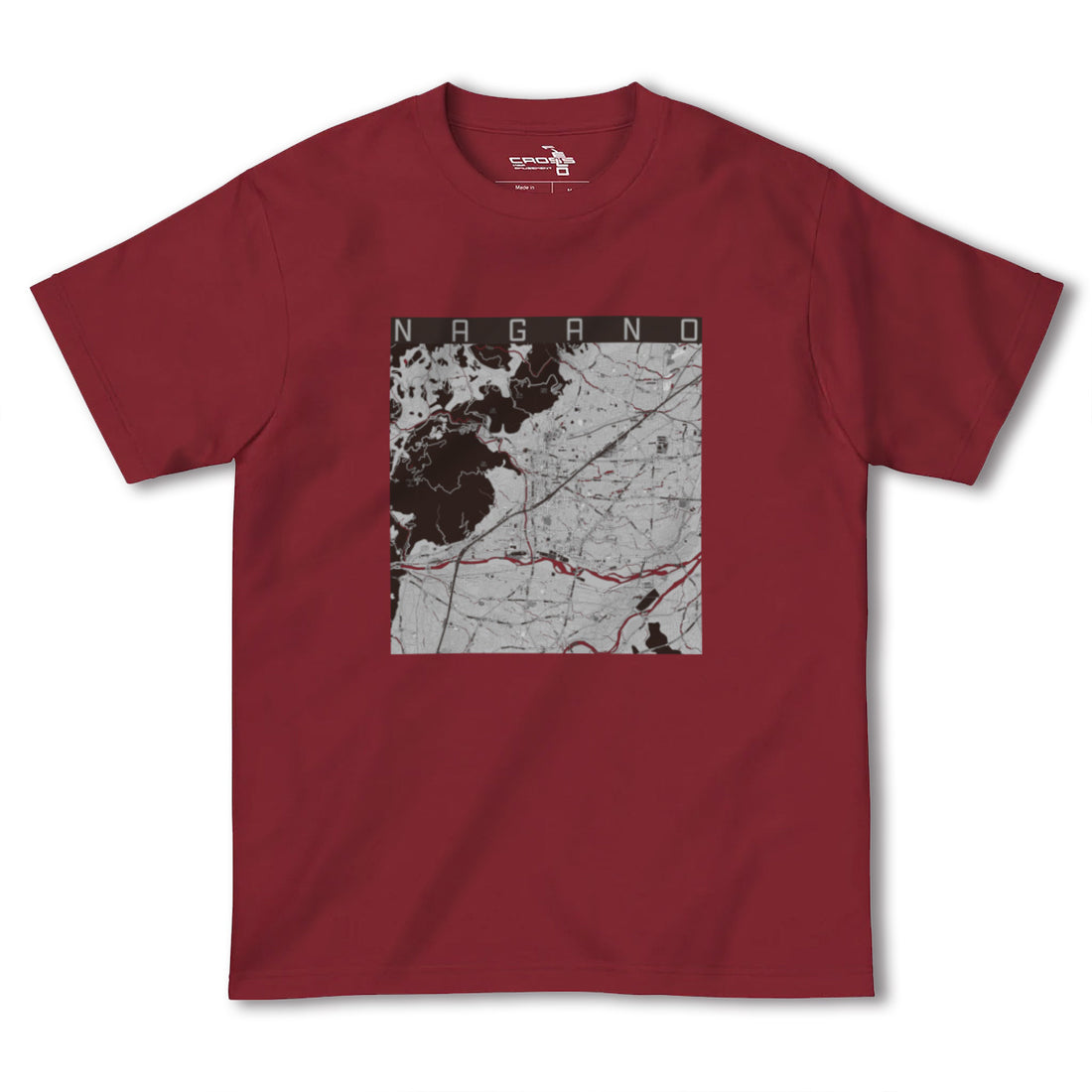【長野(長野県)】地図柄ヘビーウェイトTシャツ