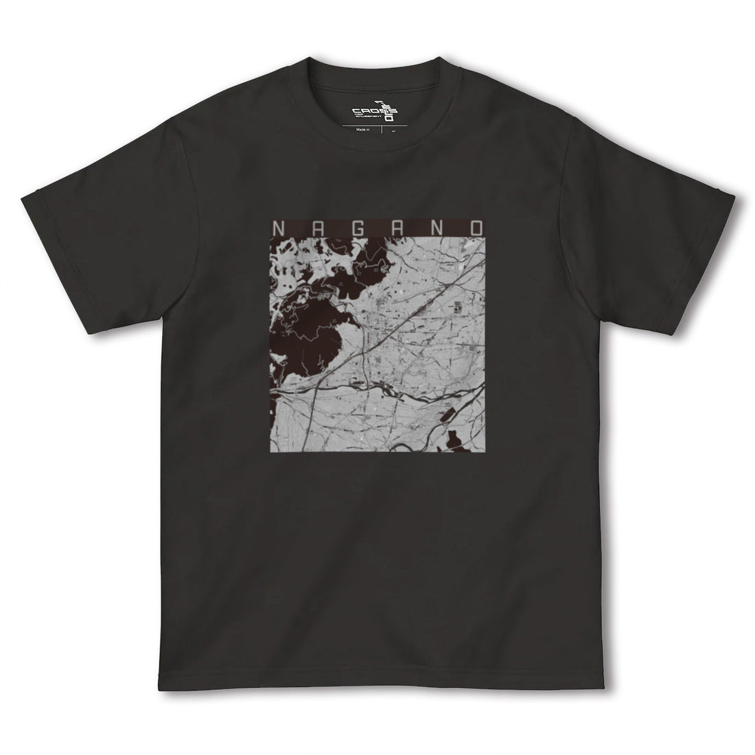 【長野(長野県)】地図柄ヘビーウェイトTシャツ