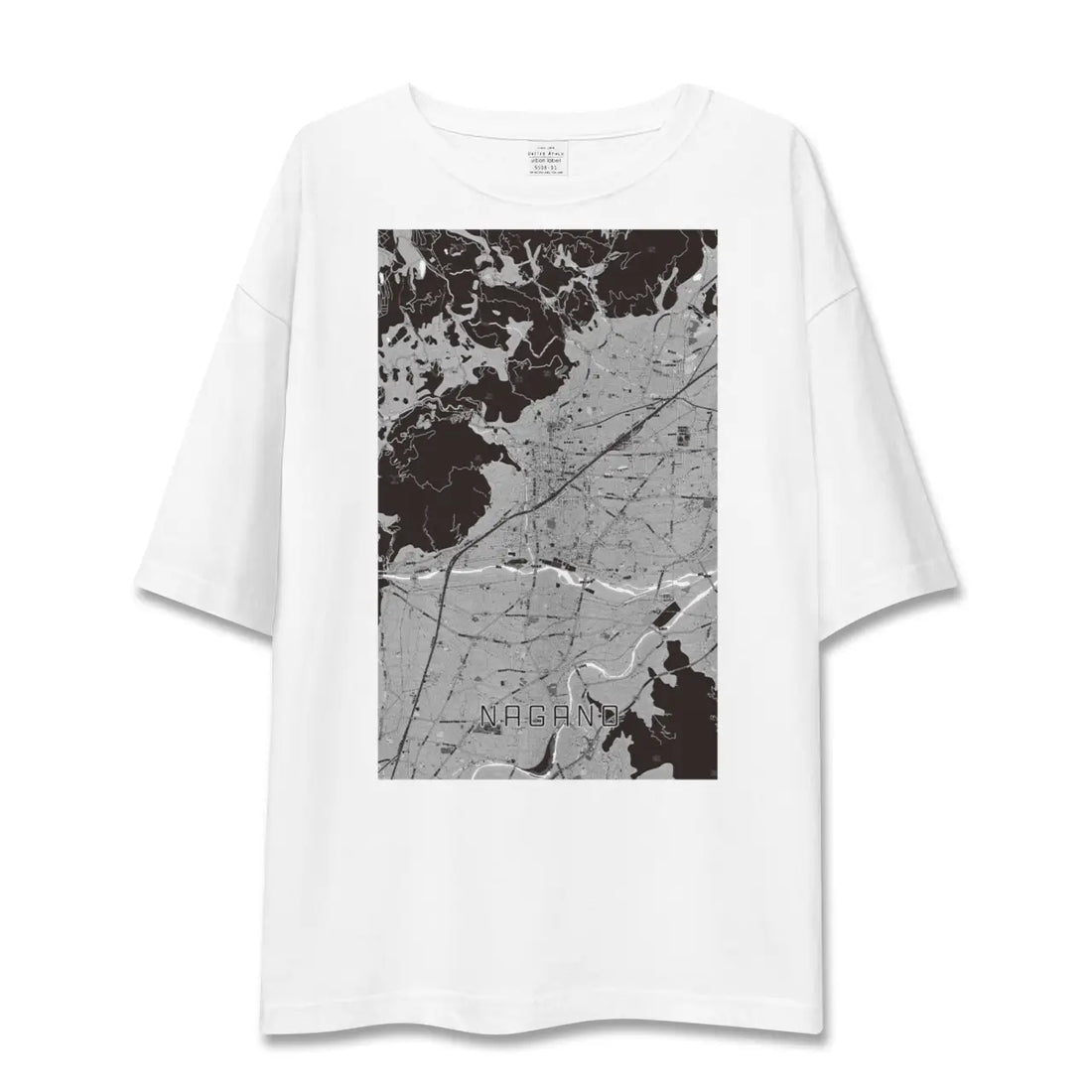 【長野（長野県）】地図柄ビッグシルエットTシャツ