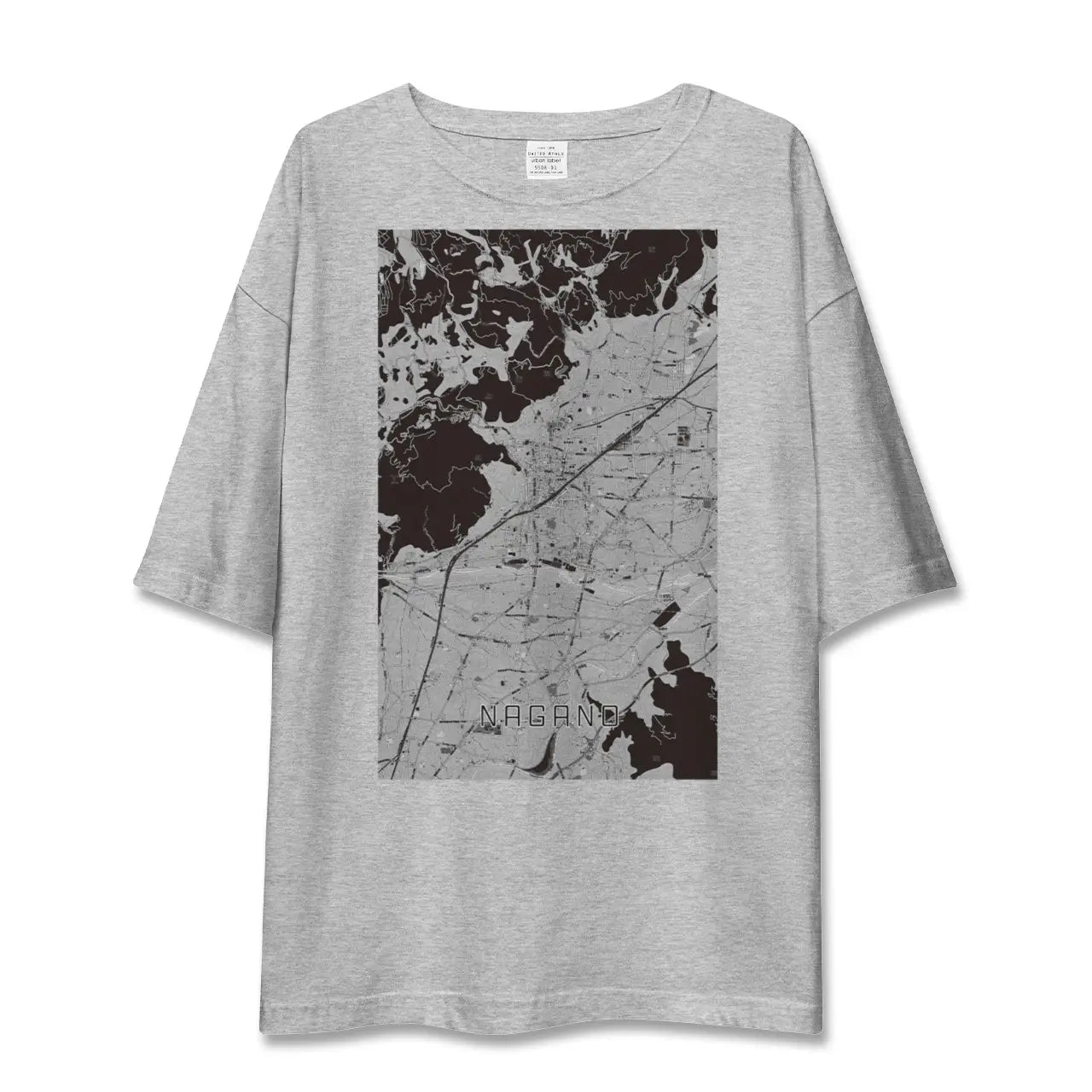 【長野（長野県）】地図柄ビッグシルエットTシャツ