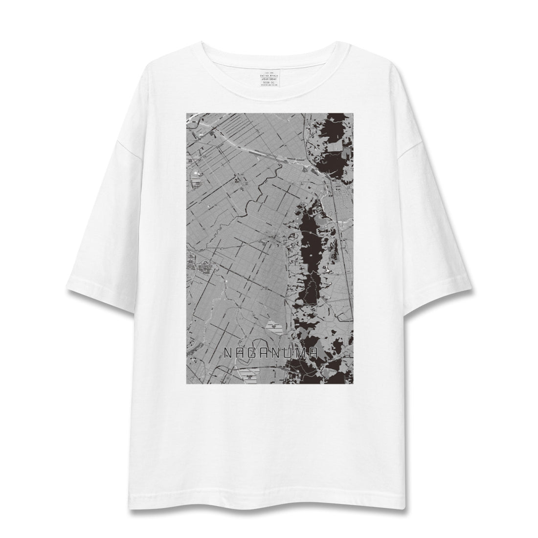 【長沼(北海道)】地図柄ビッグシルエットTシャツ