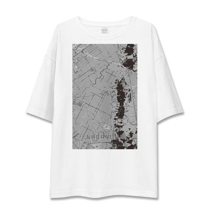 【長沼（北海道）】地図柄ビッグシルエットTシャツ