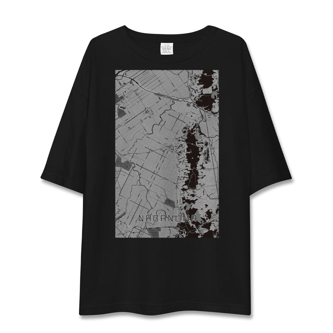 【長沼(北海道)】地図柄ビッグシルエットTシャツ