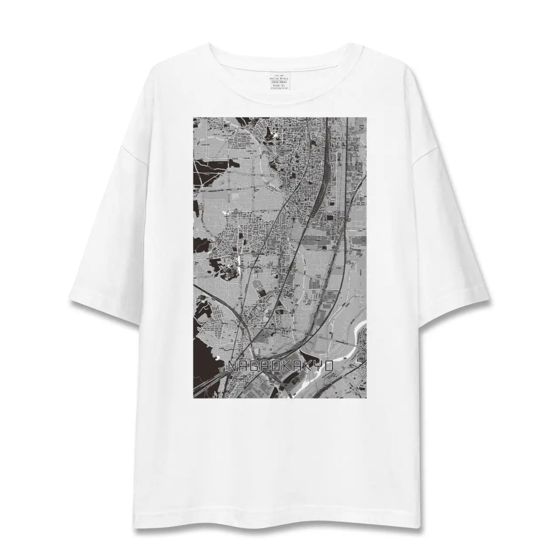 【長岡京（京都府）】地図柄ビッグシルエットTシャツ