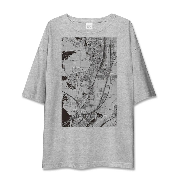 【長岡京（京都府）】地図柄ビッグシルエットTシャツ