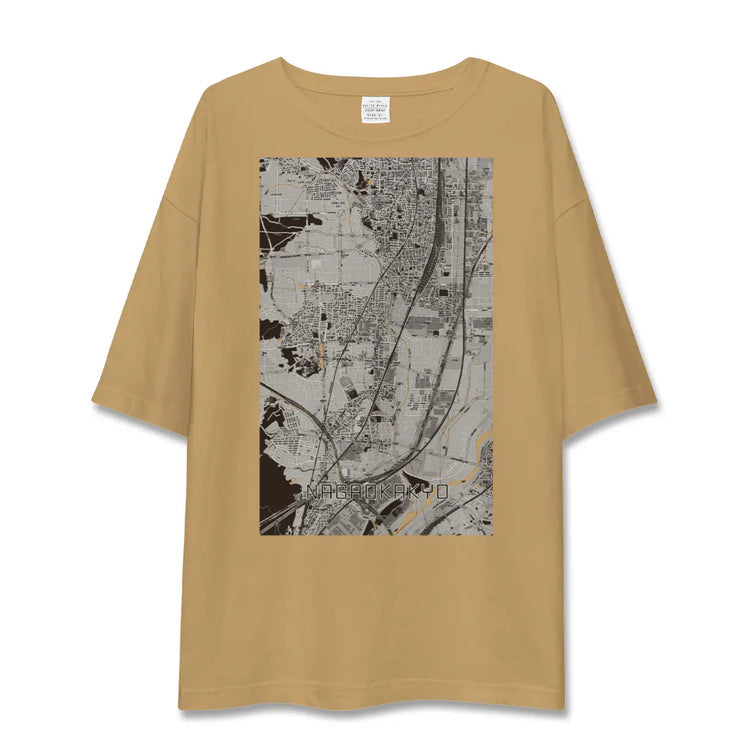 【長岡京（京都府）】地図柄ビッグシルエットTシャツ
