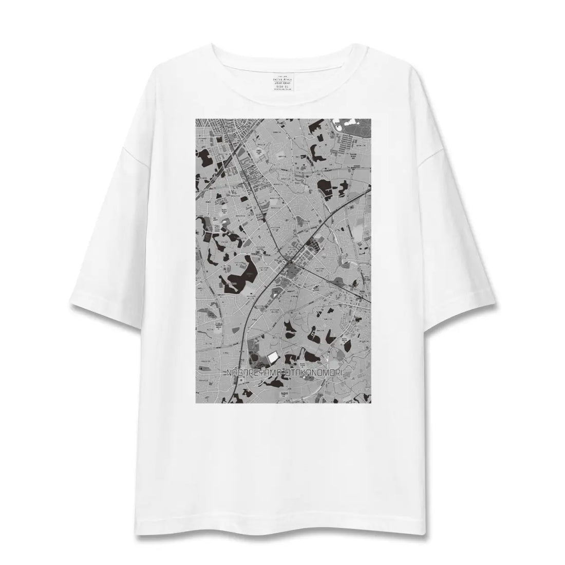 【流山おおたかの森（千葉県）】地図柄ビッグシルエットTシャツ