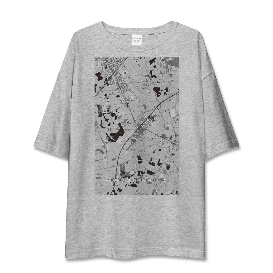 【流山おおたかの森（千葉県）】地図柄ビッグシルエットTシャツ