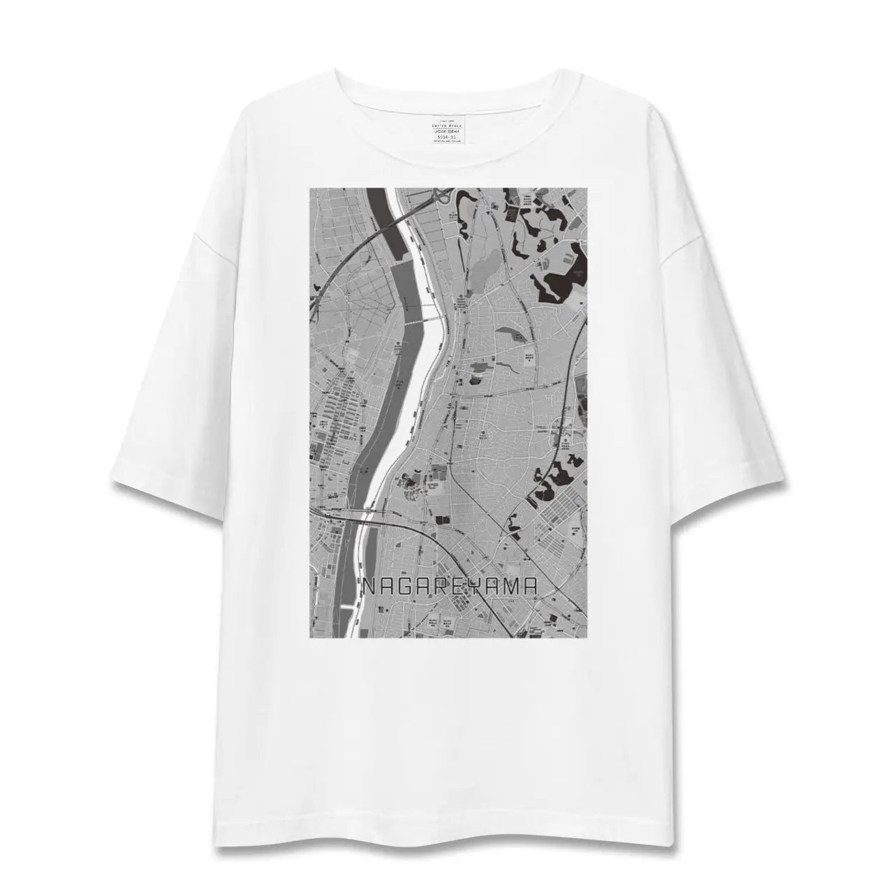 【流山（千葉県）】地図柄ビッグシルエットTシャツ