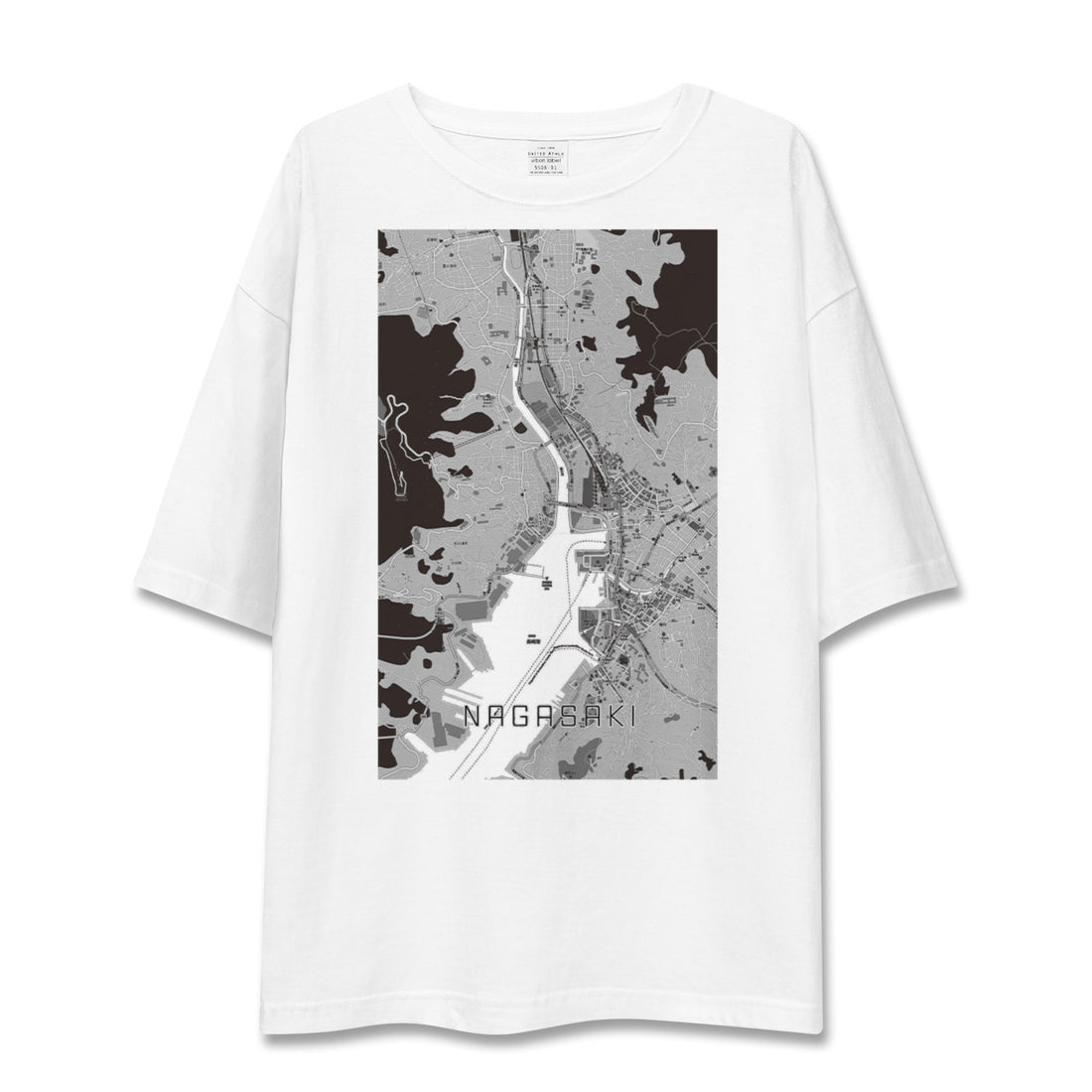 【長崎(長崎県)】地図柄ビッグシルエットTシャツ