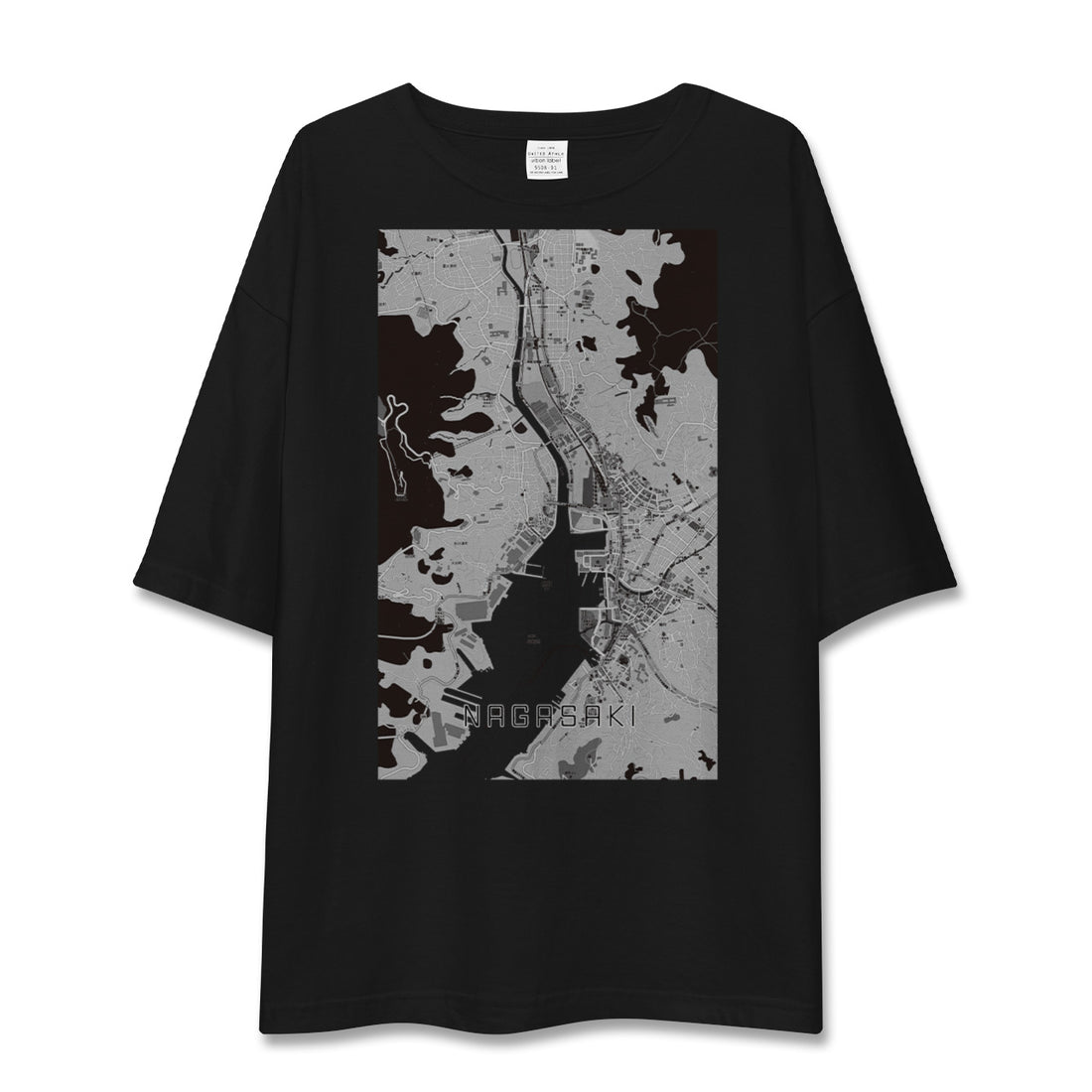【長崎（長崎県）】地図柄ビッグシルエットTシャツ
