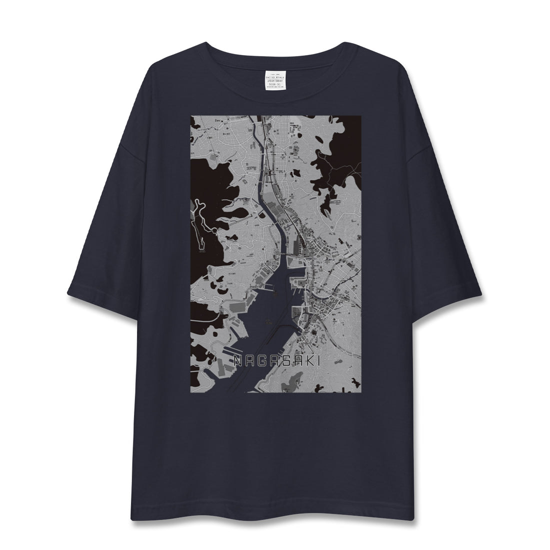 【長崎（長崎県）】地図柄ビッグシルエットTシャツ