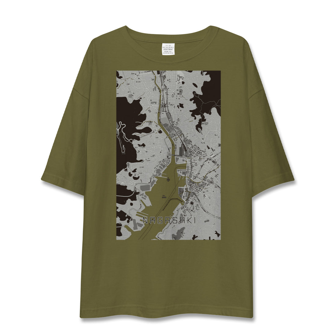 【長崎(長崎県)】地図柄ビッグシルエットTシャツ