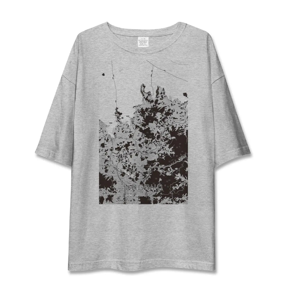 【長与(長崎県)】地図柄ビッグシルエットTシャツ