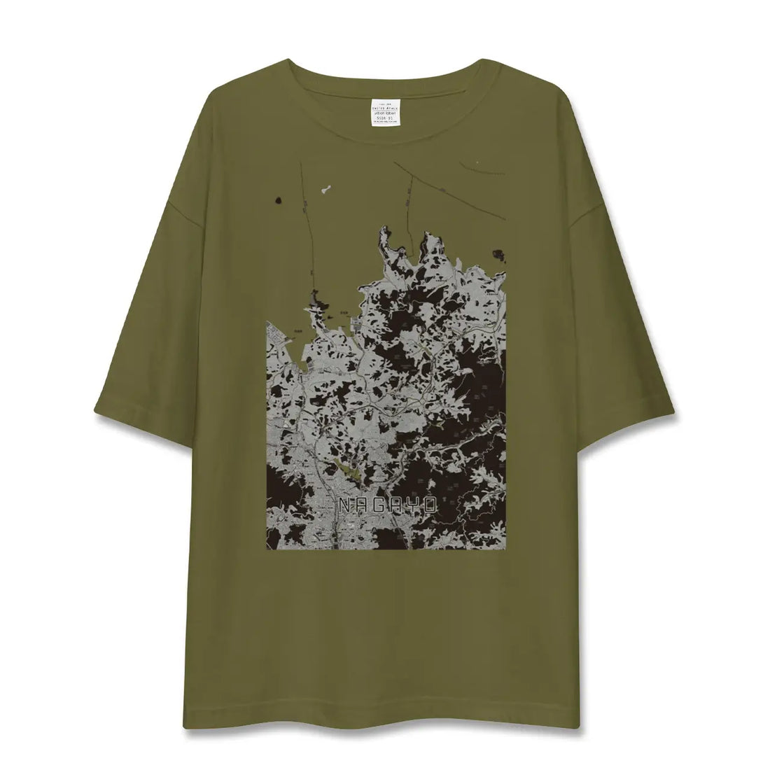 【長与(長崎県)】地図柄ビッグシルエットTシャツ