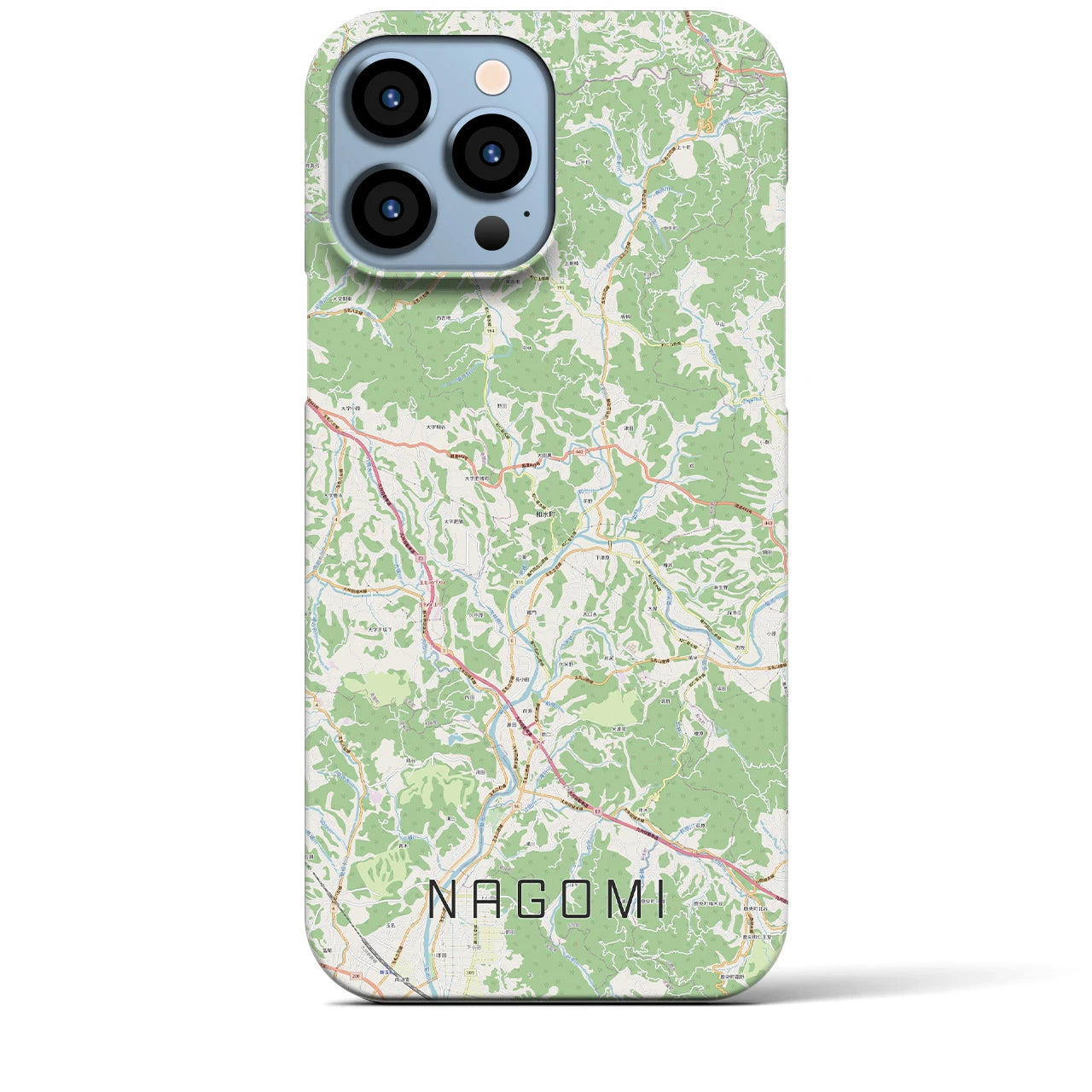 【和水】地図柄iPhoneケース（バックカバータイプ・ナチュラル）iPhone 13 Pro Max 用