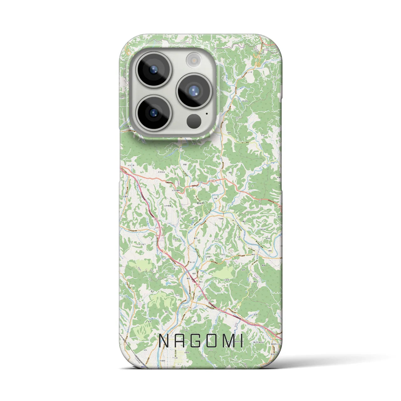 【和水】地図柄iPhoneケース（バックカバータイプ・ナチュラル）iPhone 15 Pro 用