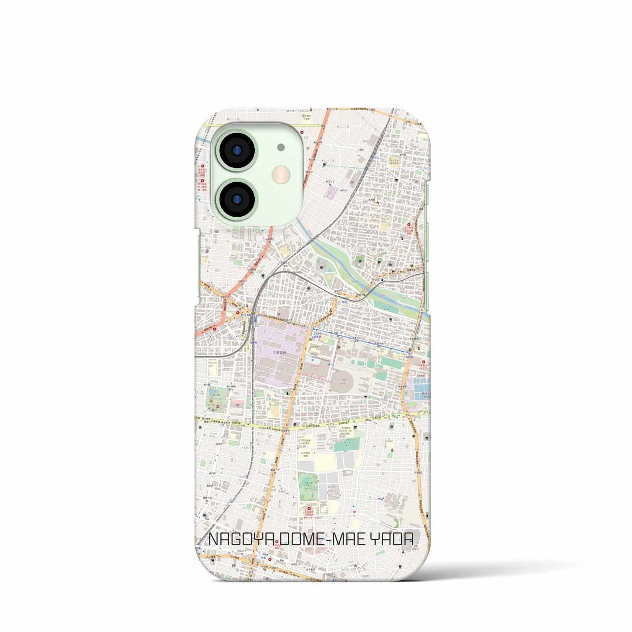【ナゴヤドーム前矢田】地図柄iPhoneケース（バックカバータイプ・ナチュラル）iPhone 12 mini 用