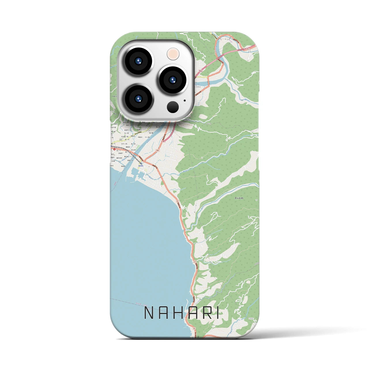 【奈半利】地図柄iPhoneケース（バックカバータイプ・ナチュラル）iPhone 13 Pro 用