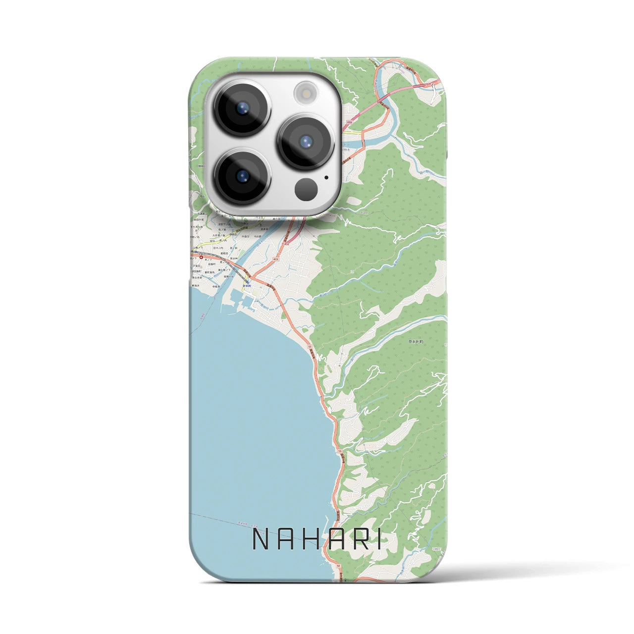 【奈半利】地図柄iPhoneケース（バックカバータイプ・ナチュラル）iPhone 14 Pro 用