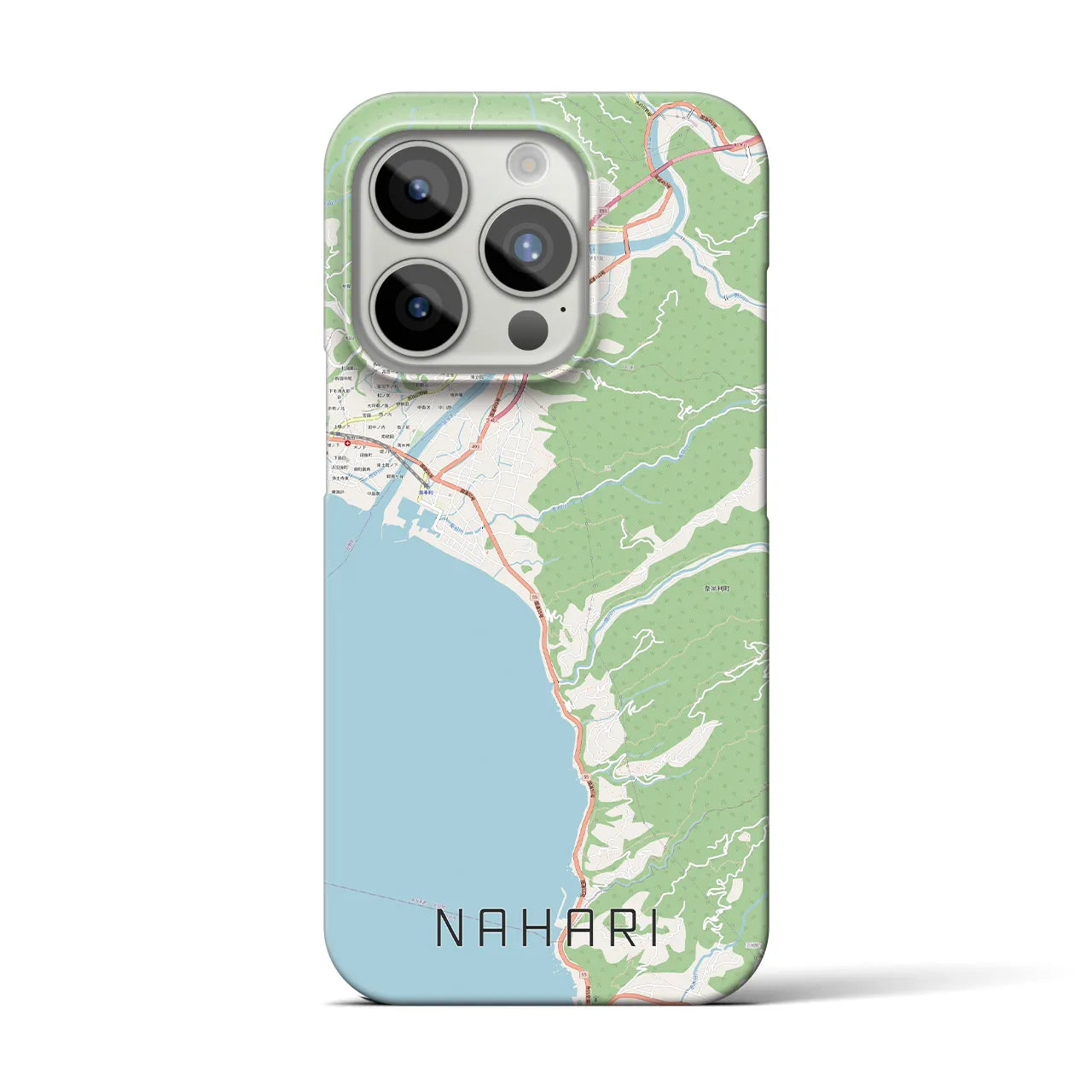 【奈半利】地図柄iPhoneケース（バックカバータイプ・ナチュラル）iPhone 15 Pro 用