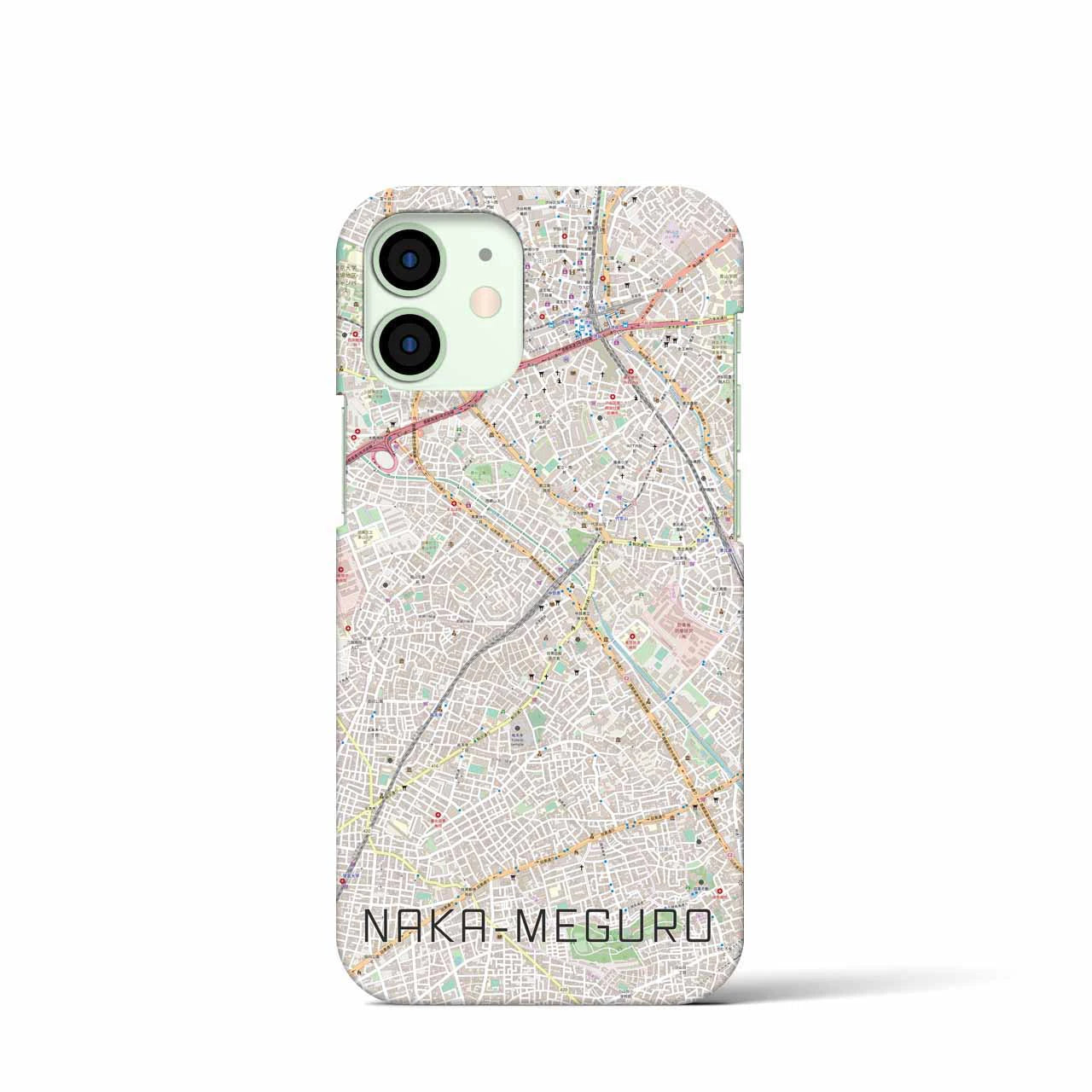 【中目黒】地図柄iPhoneケース（バックカバータイプ・ナチュラル）iPhone 12 mini 用