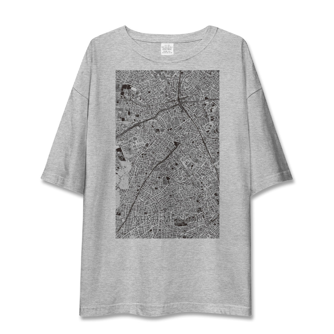 【中目黒（東京都）】地図柄ビッグシルエットTシャツ