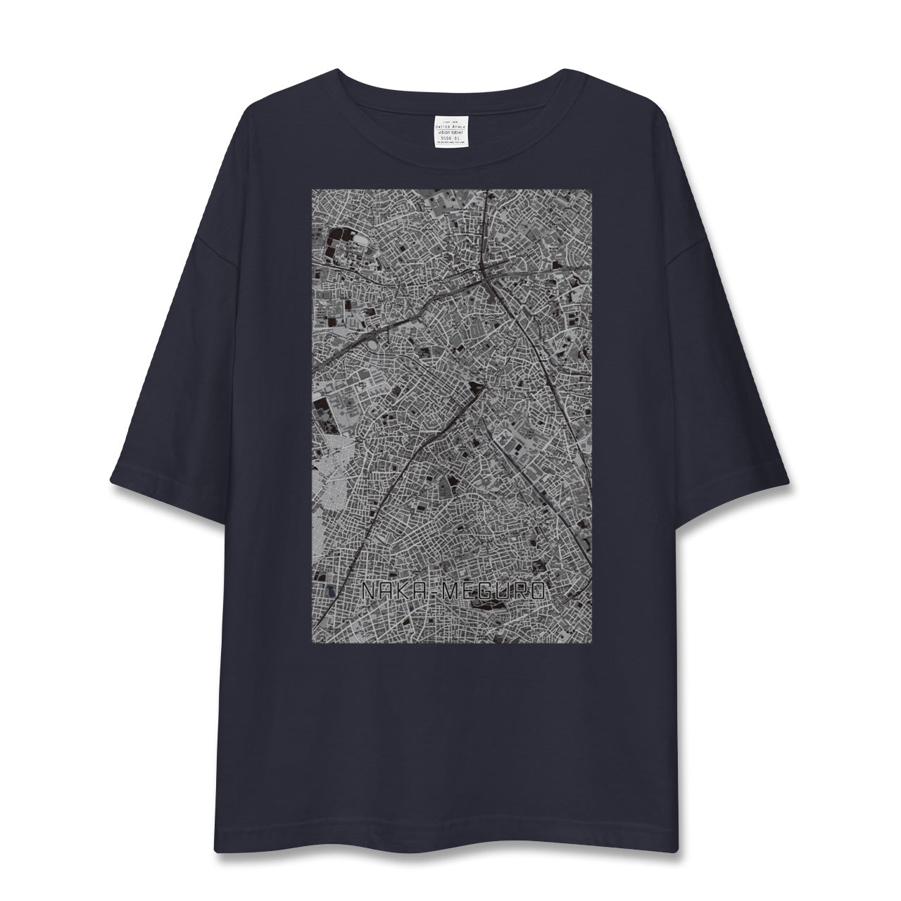 【中目黒（東京都）】地図柄ビッグシルエットTシャツ