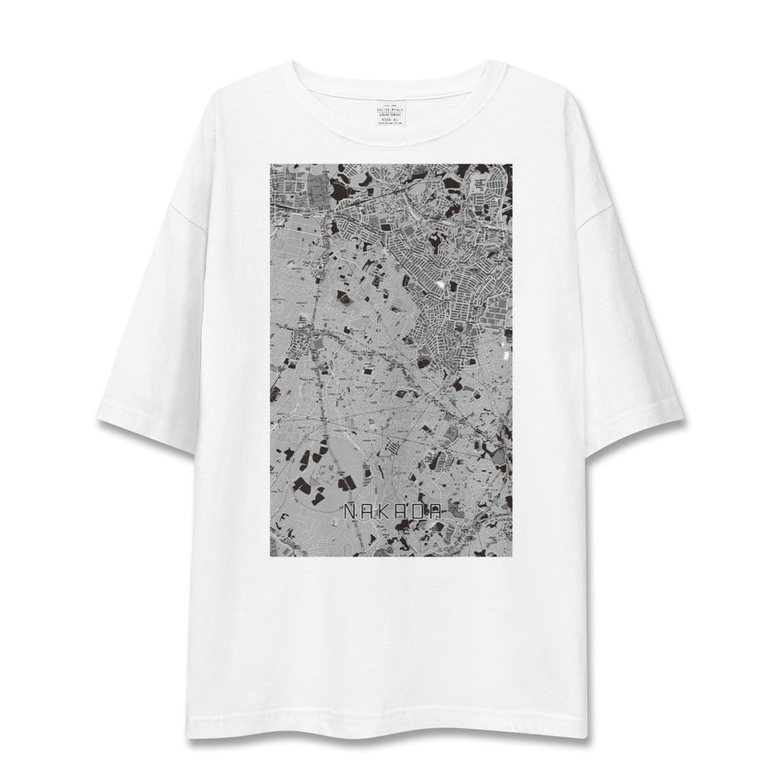 【中田(神奈川県)】地図柄ビッグシルエットTシャツ