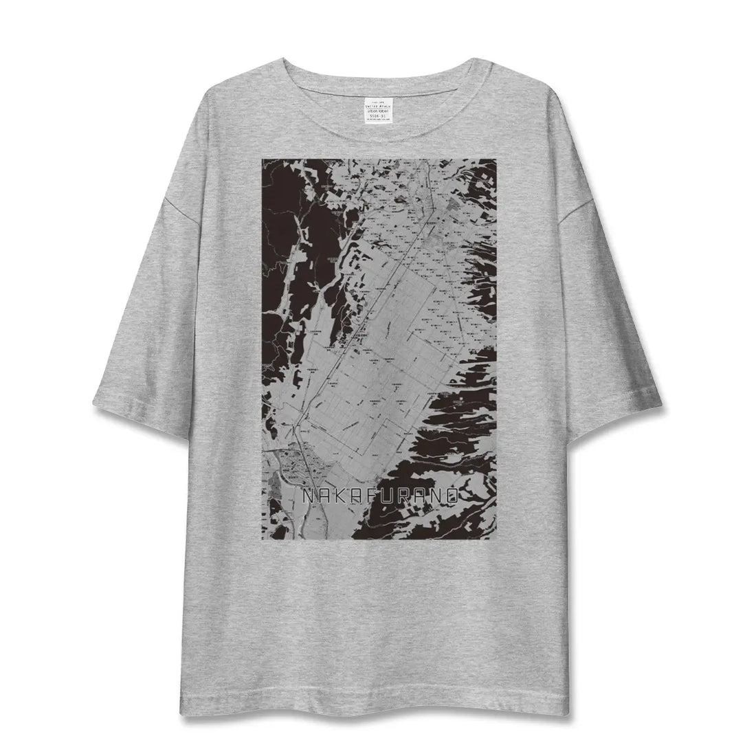 【中富良野（北海道）】地図柄ビッグシルエットTシャツ