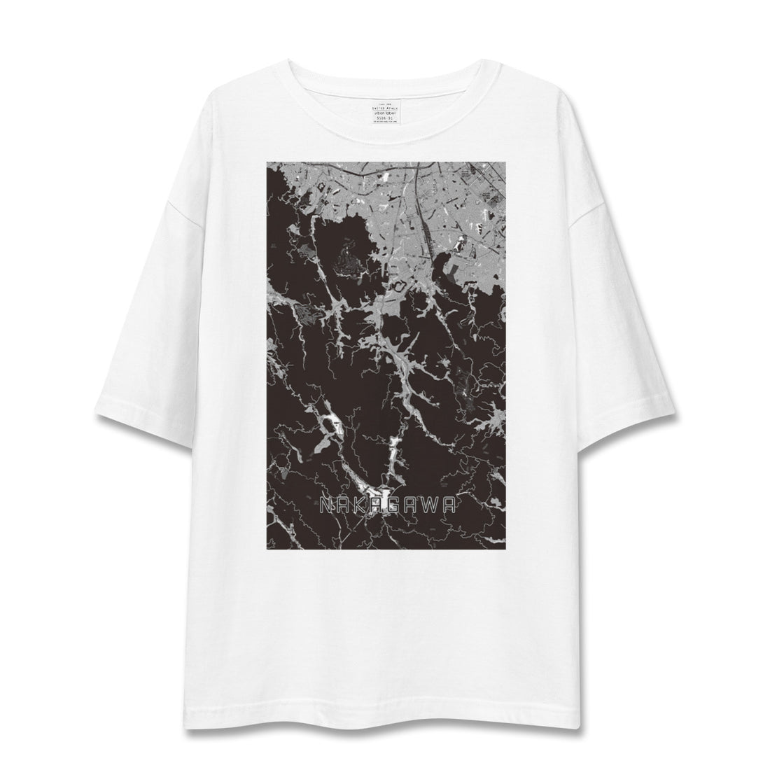 【那珂川(福岡県)】地図柄ビッグシルエットTシャツ